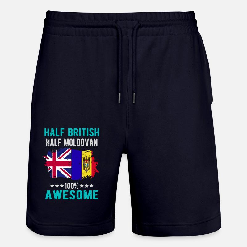 Moitié britannique moitié moldave - Short de jogging bio TRAINER Stanley/Stella unisexe - marine foncé