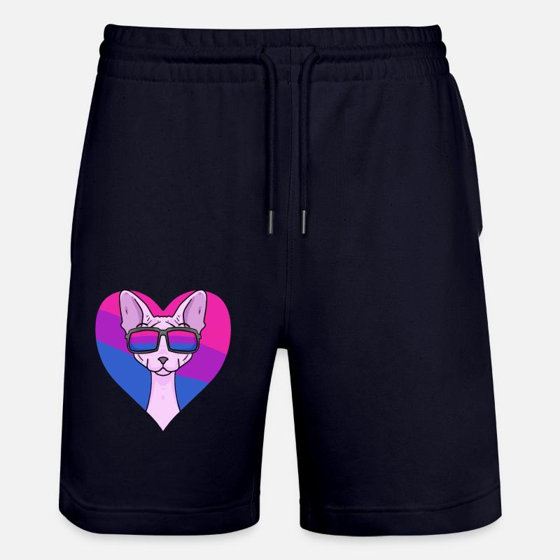 Cadeau bisexuel Sphynx Cat - Short de jogging bio TRAINER Stanley/Stella unisexe - marine foncé