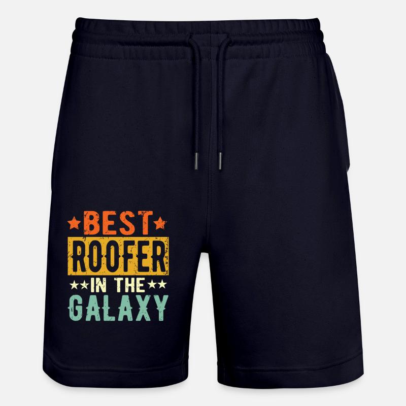 Best Dachdecker ever Dachdecker Geschenk - Stanley/Stella Unisex Bio Joggingshorts Trainer  - Dark navy