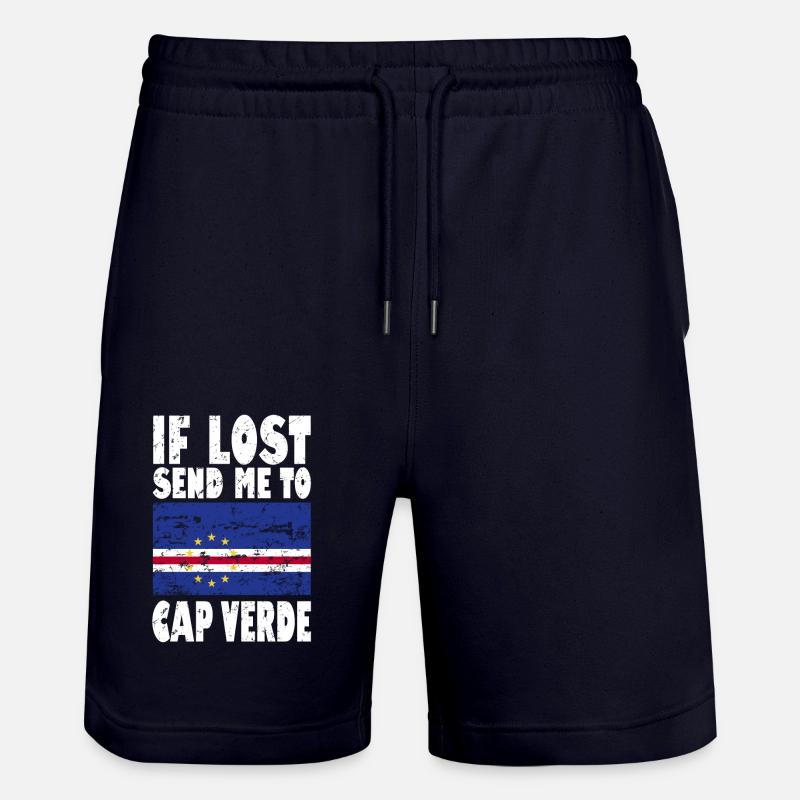 Cap Verde Flagge Spruch - Stanley/Stella Unisex Bio Joggingshorts Trainer  - Dark navy