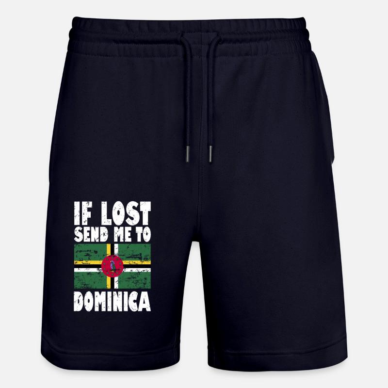 Drapeau de la Dominique - Short de jogging bio TRAINER Stanley/Stella unisexe - marine foncé