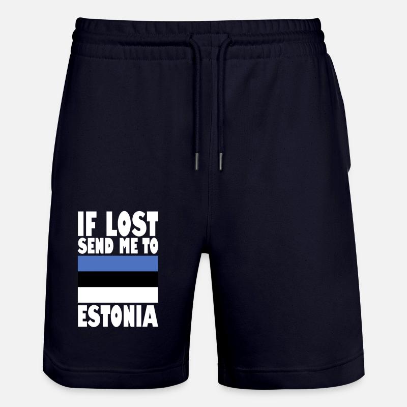 Drapeau de l’Estonie - Short de jogging bio TRAINER Stanley/Stella unisexe - marine foncé