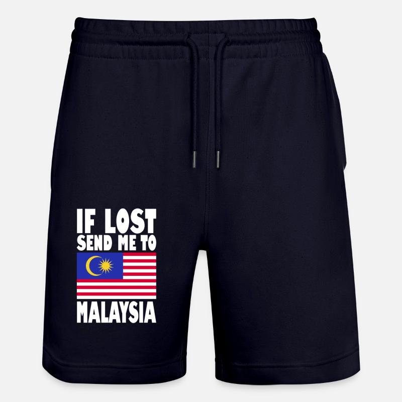 Drapeau de la Malaisie - Short de jogging bio TRAINER Stanley/Stella unisexe - marine foncé
