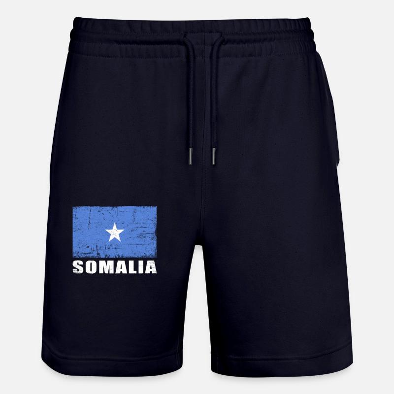 Somalie Drapeau Grunge Somalie Drapeau - Short de jogging bio TRAINER Stanley/Stella unisexe - marine foncé