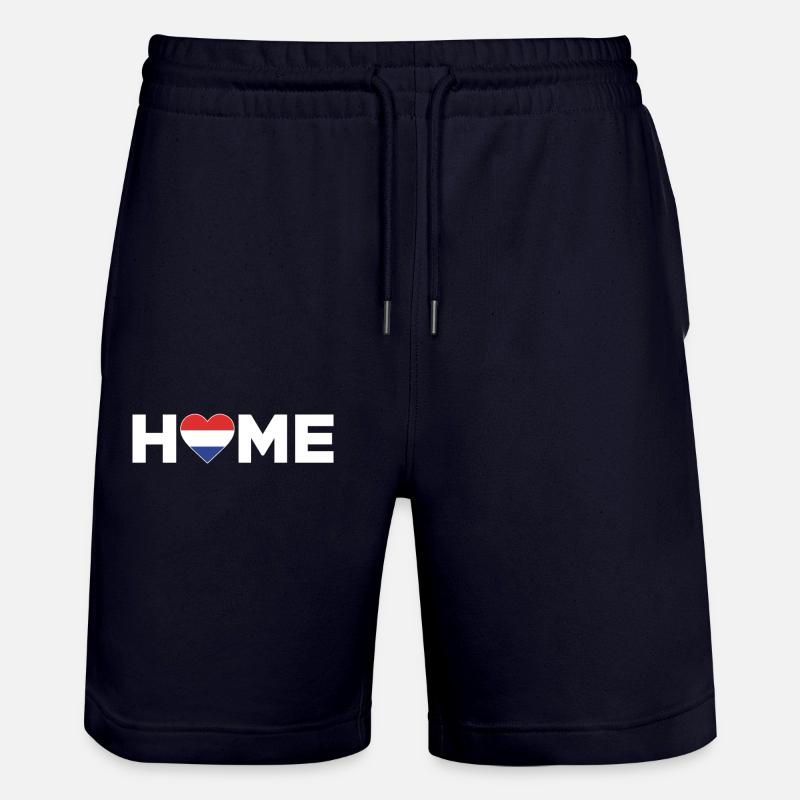 Pays-Bas Accueil Pays-Bas Drapeau - Short de jogging bio TRAINER Stanley/Stella unisexe - marine foncé