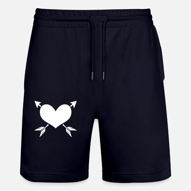 Flèche de cœur - Short de jogging bio TRAINER Stanley/Stella unisexe - marine foncé