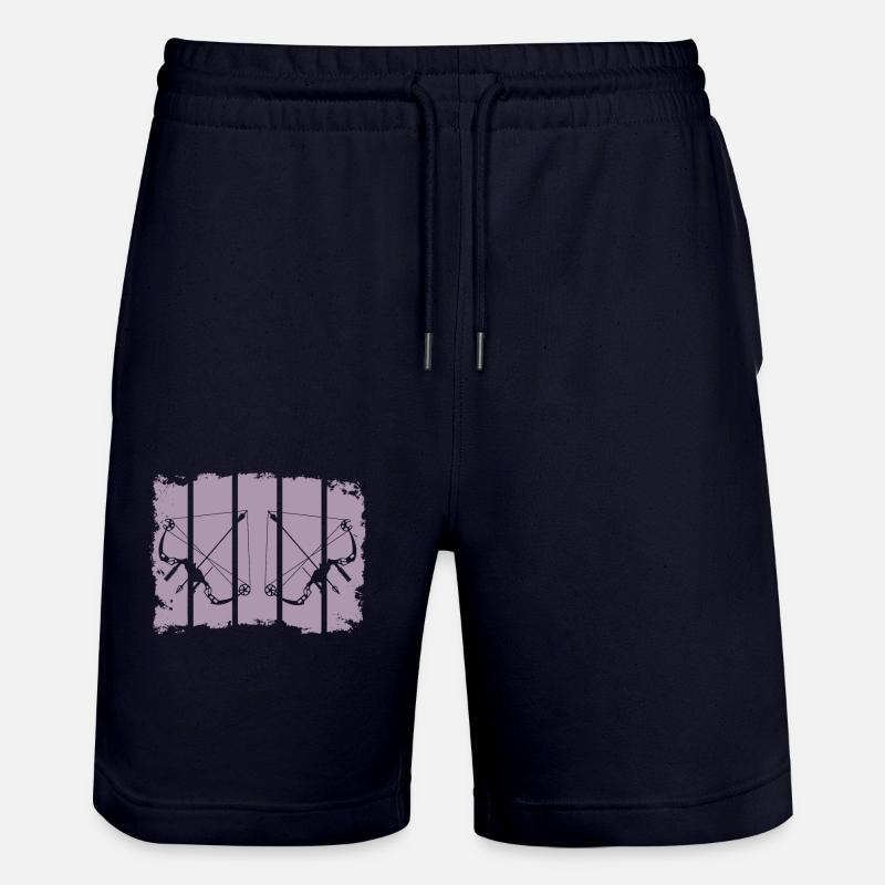 Archery Composite Bow Retro Stripes - Short de jogging bio TRAINER Stanley/Stella unisexe - marine foncé