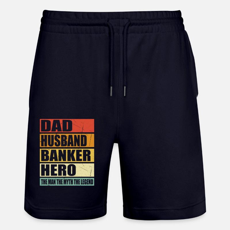 Père Mari Banquier Held - Short de jogging bio TRAINER Stanley/Stella unisexe - marine foncé