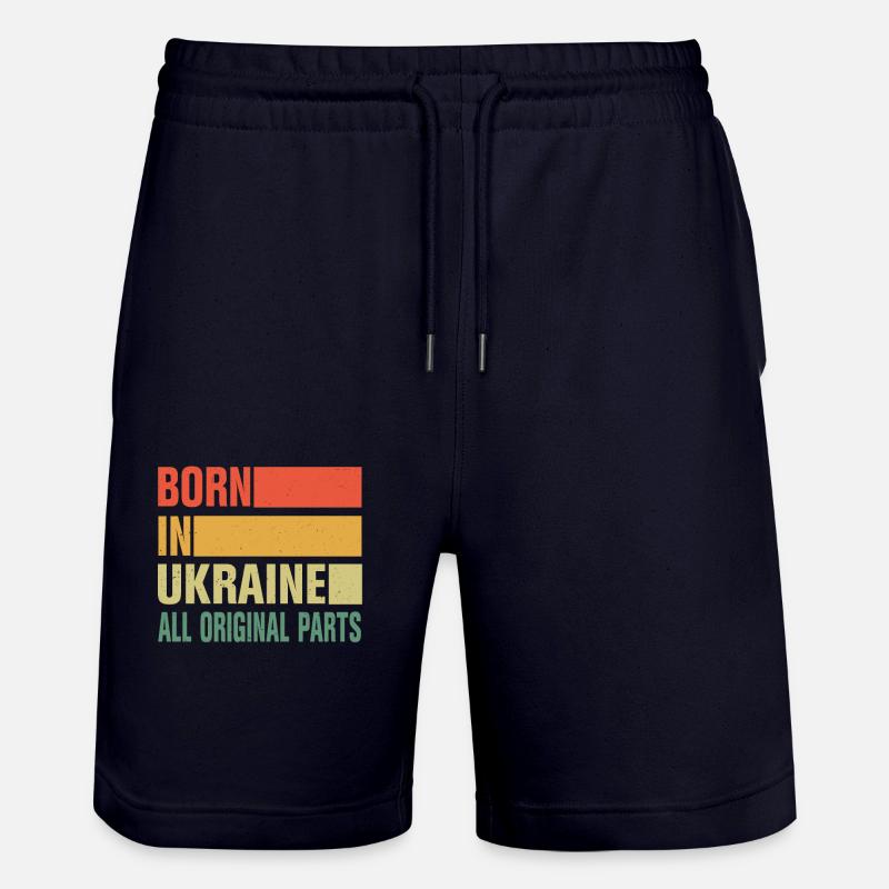 Né en Ukraine - Short de jogging bio TRAINER Stanley/Stella unisexe - marine foncé