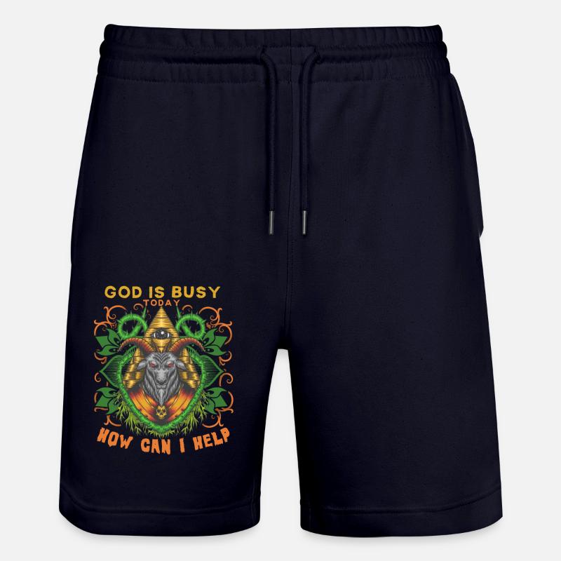 Baphomet, divinité occulte, Illuminati - Short de jogging bio TRAINER Stanley/Stella unisexe - marine foncé
