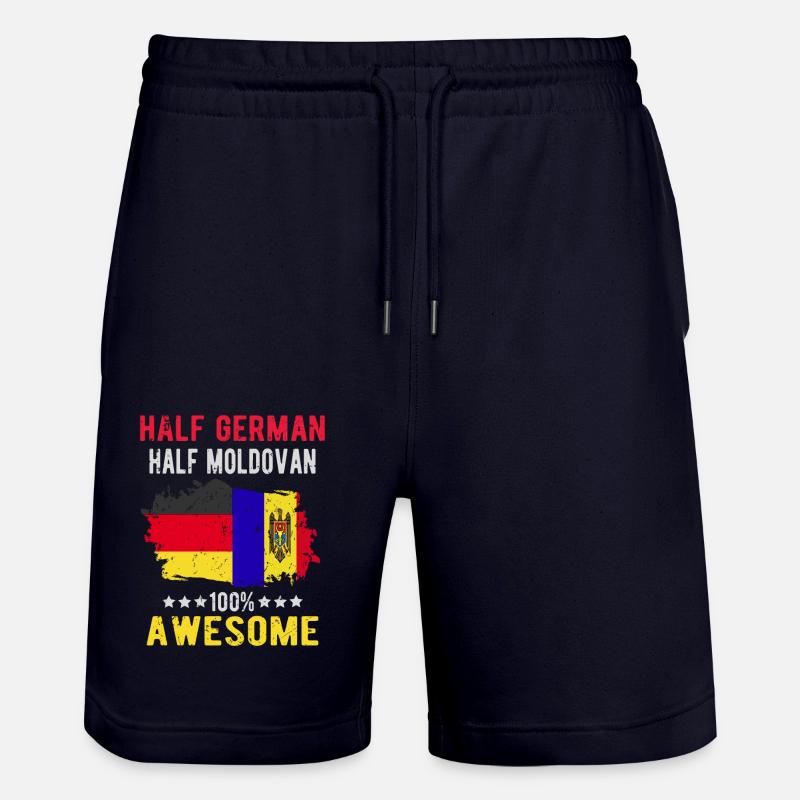 Mi-allemand, mi-moldave - Short de jogging bio TRAINER Stanley/Stella unisexe - marine foncé