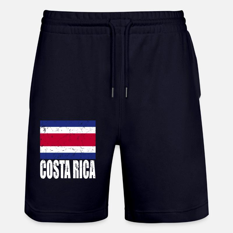 Drapeau du Costa Rica - Short de jogging bio TRAINER Stanley/Stella unisexe - marine foncé