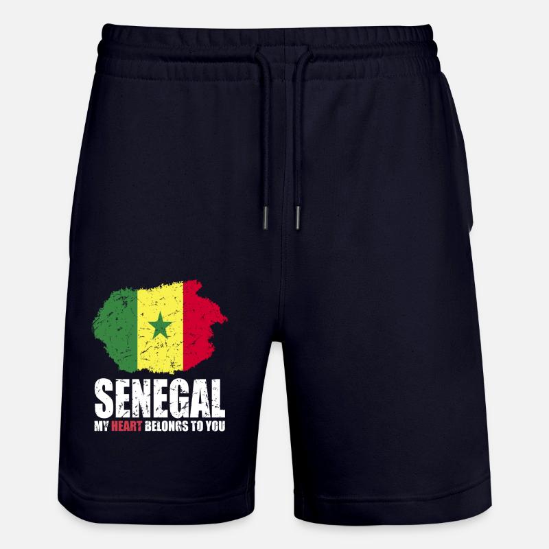 Drapeau du Sénégal - Short de jogging bio TRAINER Stanley/Stella unisexe - marine foncé