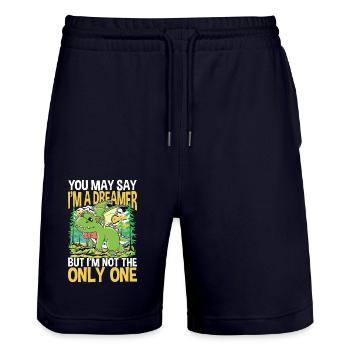 You May Say I'm A Dreamer But I'm Not The Only One - Stanley/Stella Unisex Bio Joggingshorts Trainer  - Dark navy - Vorne - Nik (191cm) & Marisol (170cm)