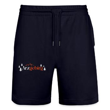 Erzgebirge Wald Wandern Haamit - Stanley/Stella Unisex Bio Joggingshorts Trainer  - Dark navy - Vorne - Nik (191cm) & Marisol (170cm)
