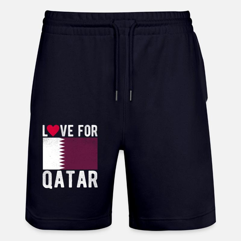 Drapeau du Qatar - Short de jogging bio TRAINER Stanley/Stella unisexe - marine foncé