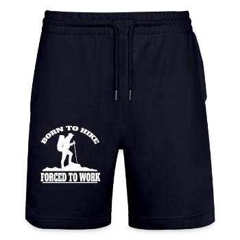 Hiking Bouldering Mountains Mountain Climbing Mountaineering - Stanley/Stella Trainer Unisex Organic Jogging Shorts - dark navy - Front - Nik (191cm) & Marisol (170cm)