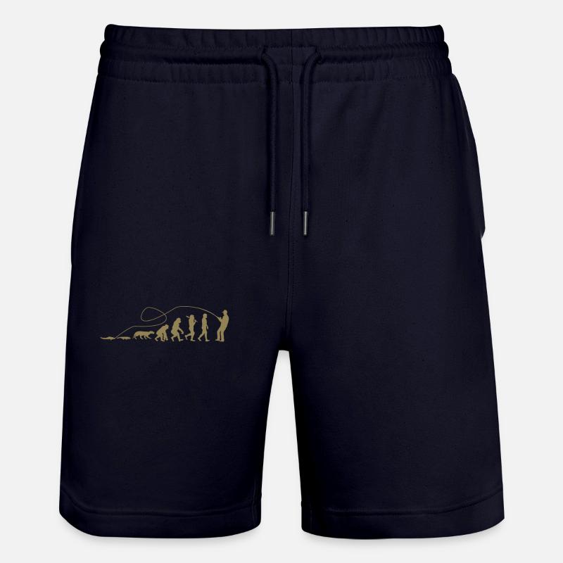 Evolution Angler TShirt - Stanley/Stella Unisex Bio Joggingshorts Trainer  - Dark navy