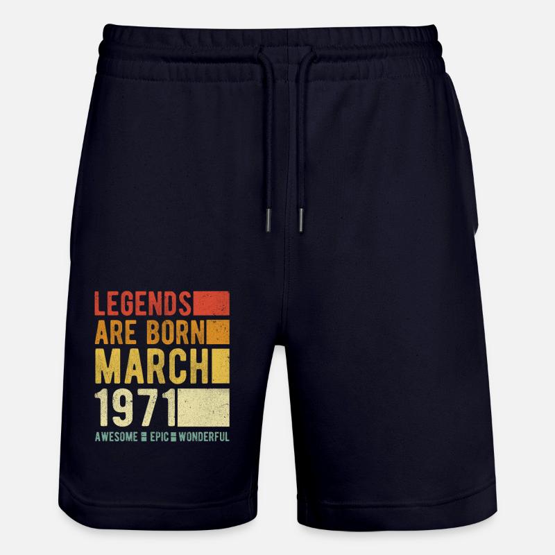 Anniversaire Mars 1971 - Short de jogging bio TRAINER Stanley/Stella unisexe - marine foncé