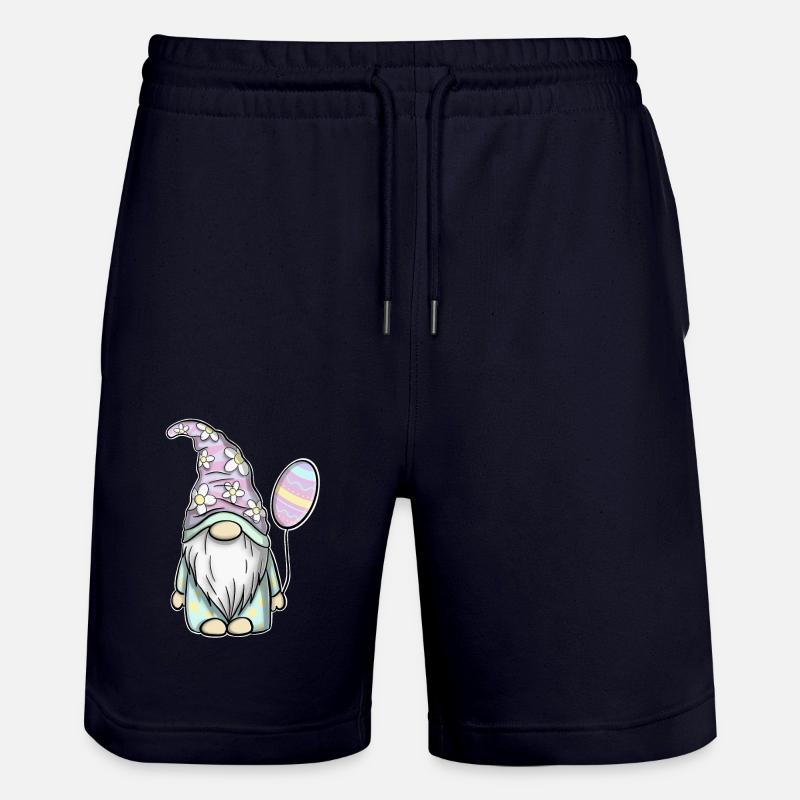 Gnome Gnome's Easter - Stanley/Stella Trainer Unisex Organic Jogging Shorts - dark navy