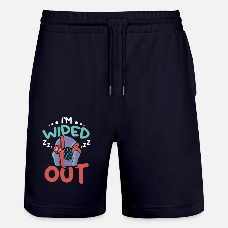Je suis anéanti Sleeping Sloth - Short de jogging bio TRAINER Stanley/Stella unisexe - marine foncé
