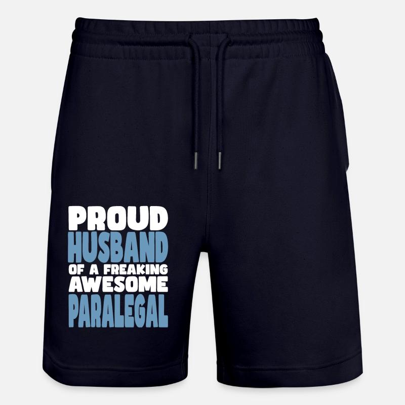 Fière épouse d’un sacré bon - Short de jogging bio TRAINER Stanley/Stella unisexe - marine foncé