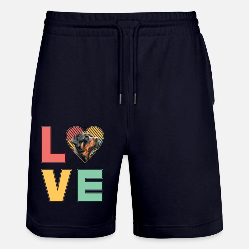 J’adore Rottweiler - Short de jogging bio TRAINER Stanley/Stella unisexe - marine foncé