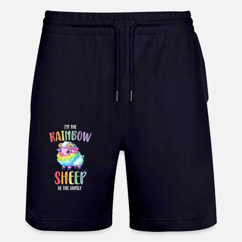 Regenbogenschafe Lesbisch Schwule Gemeinschaft Transgender - Stanley/Stella Unisex Bio Joggingshorts Trainer - Dark navy