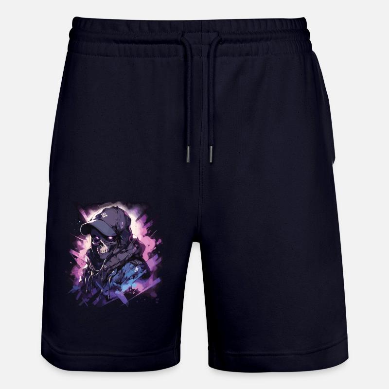 Crâne Crâne Crânes Crâne Squelette - Short de jogging bio TRAINER Stanley/Stella unisexe - marine foncé