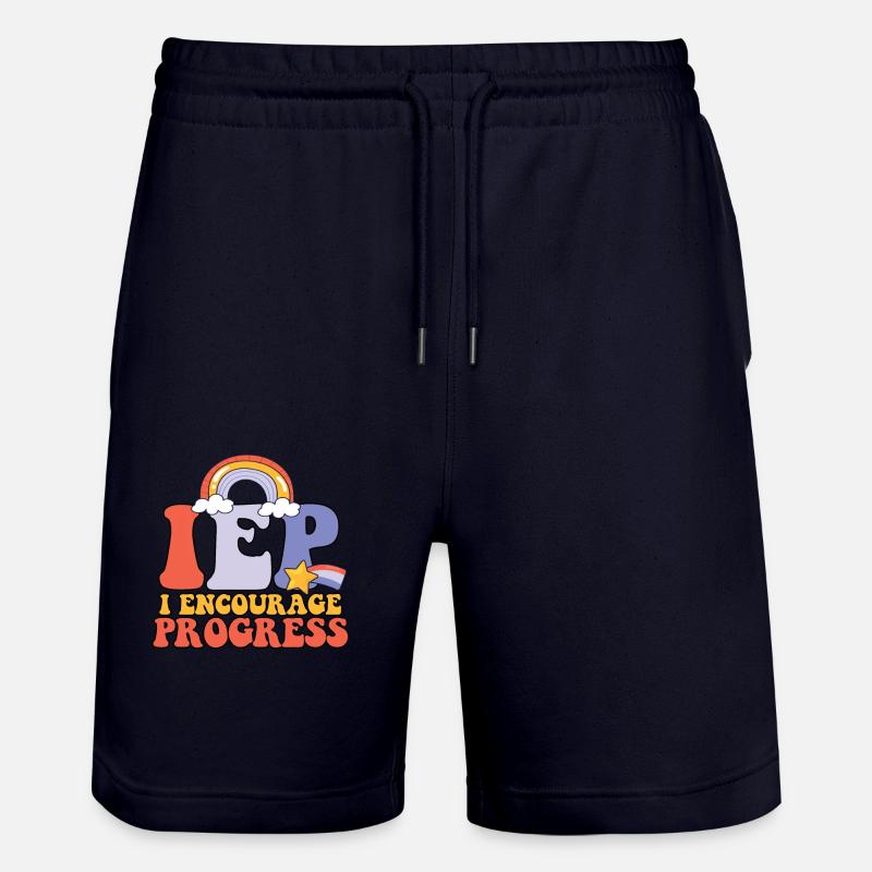 J’encourage le progrès Éducateur spécialisé - Short de jogging bio TRAINER Stanley/Stella unisexe - marine foncé