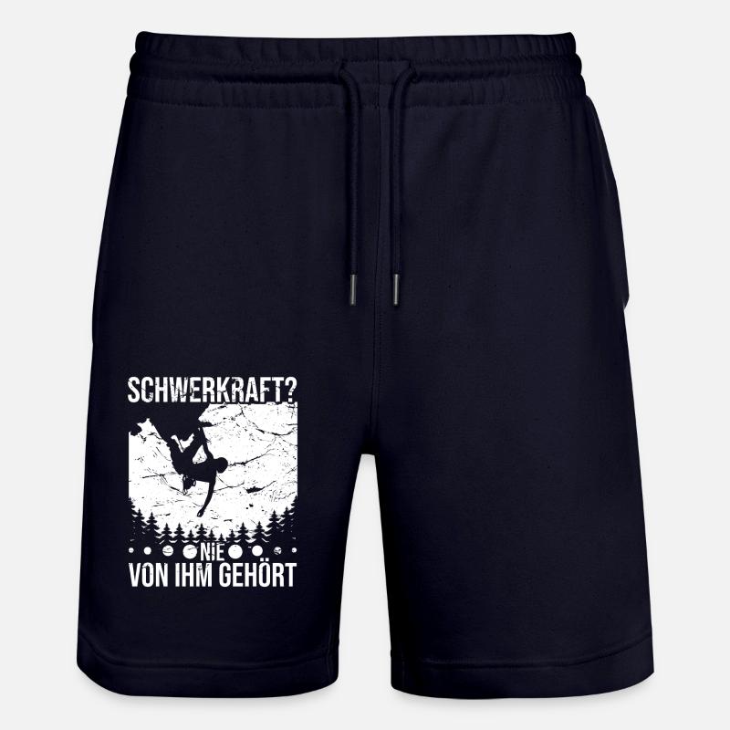 Kletterer Spruch Bouldern Boulderhalle Boulderer - Stanley/Stella Unisex Bio Joggingshorts Trainer  - Dark navy
