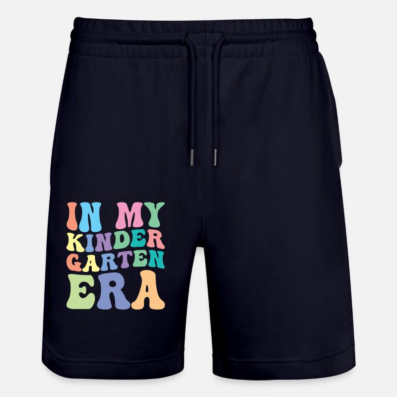 Kindergarten Retro Groovy Student - Stanley/Stella Unisex Bio Joggingshorts Trainer - Dark navy