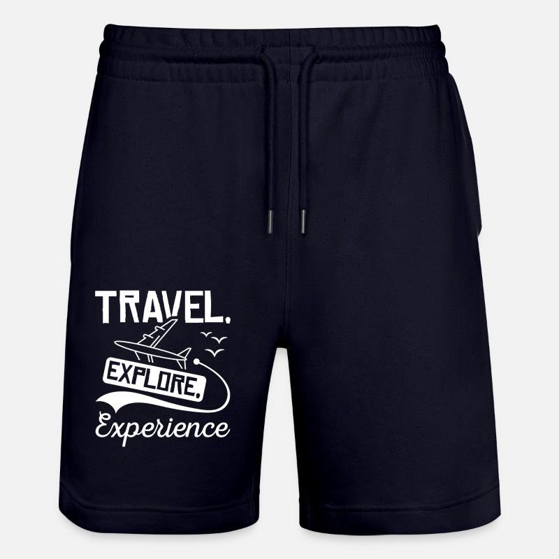 Travel Explore Experience - Stanley/Stella Unisex Bio Joggingshorts Trainer  - Dark navy