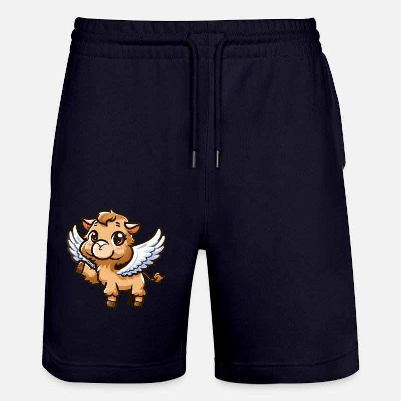 Engels-Kamel: Himmlischer Comic-Stil - Stanley/Stella Unisex Bio Joggingshorts Trainer  - Dark navy