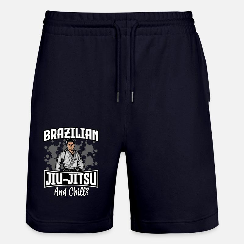 Jiu-Jitsu brésilien et chill - Short de jogging bio TRAINER Stanley/Stella unisexe - marine foncé