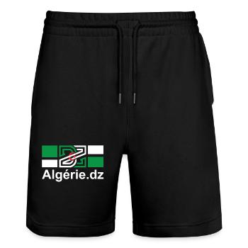 DZ Algeria in my heart - Stanley/Stella Trainer Unisex Organic Jogging Shorts - black - Front - Nik (191cm) & Marisol (170cm)