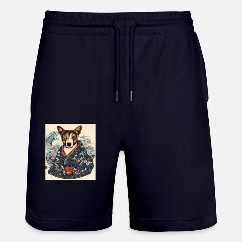 Chien Japonais - Short de jogging bio TRAINER Stanley/Stella unisexe - marine foncé