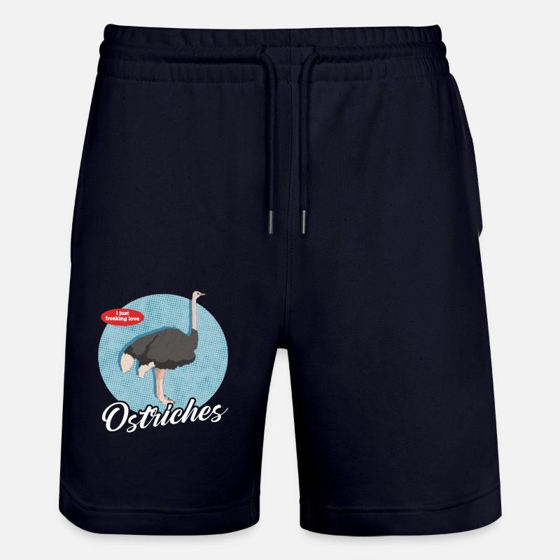 Cadeau d'amant d'autruche d'autruche - Short de jogging bio TRAINER Stanley/Stella unisexe - marine foncé