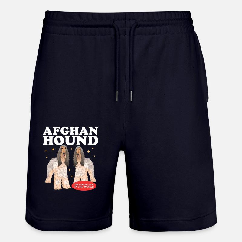 Afghanischer Windhund Hundebesitzer Geschenk - Stanley/Stella Unisex Bio Joggingshorts Trainer  - Dark navy