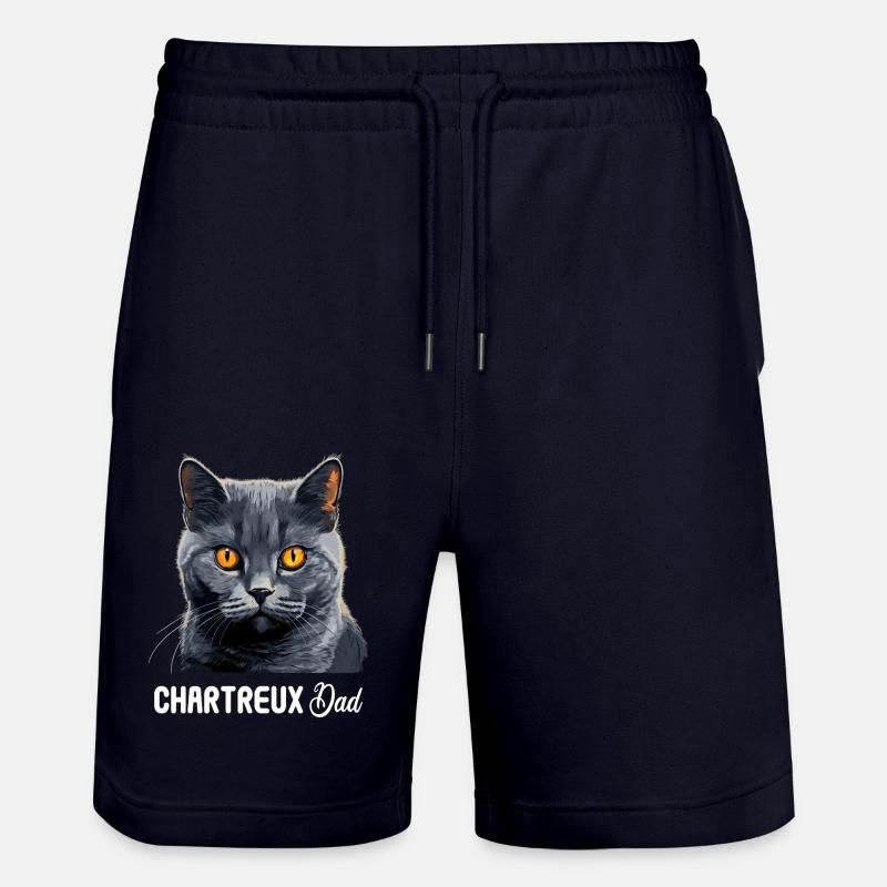 Chat Chartreux Chat Chartreux - Short de jogging bio TRAINER Stanley/Stella unisexe - marine foncé