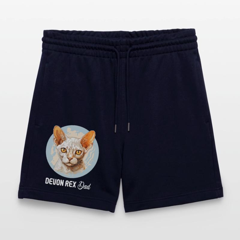 Devon Rex Kitten Devon Rex Cat Stanley/Stella Trainer Unisex Organic Jogging Shorts