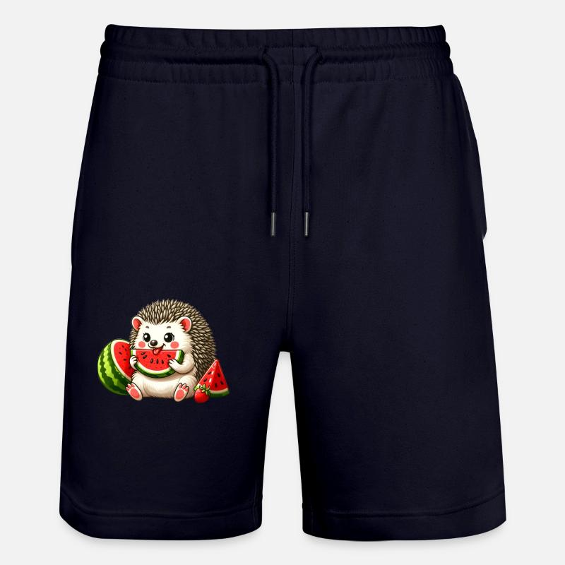 Hérisson aime la pastèque - Short de jogging bio TRAINER Stanley/Stella unisexe - marine foncé