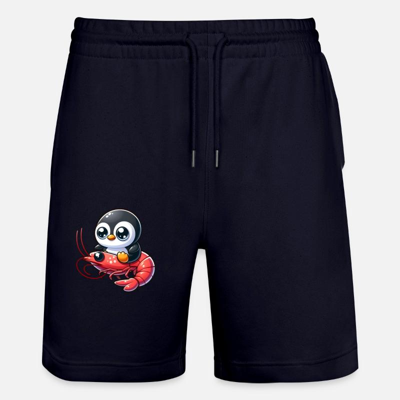 Penguin Rides Crevette - Short de jogging bio TRAINER Stanley/Stella unisexe - marine foncé