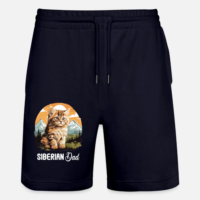 Chat Sibérien Sibirische Katze - Short de jogging bio TRAINER Stanley/Stella unisexe - marine foncé