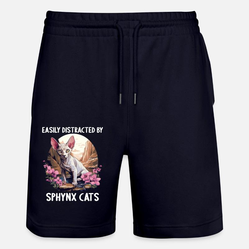 Chaton Sphynx Chat Sphynx - Short de jogging bio TRAINER Stanley/Stella unisexe - marine foncé