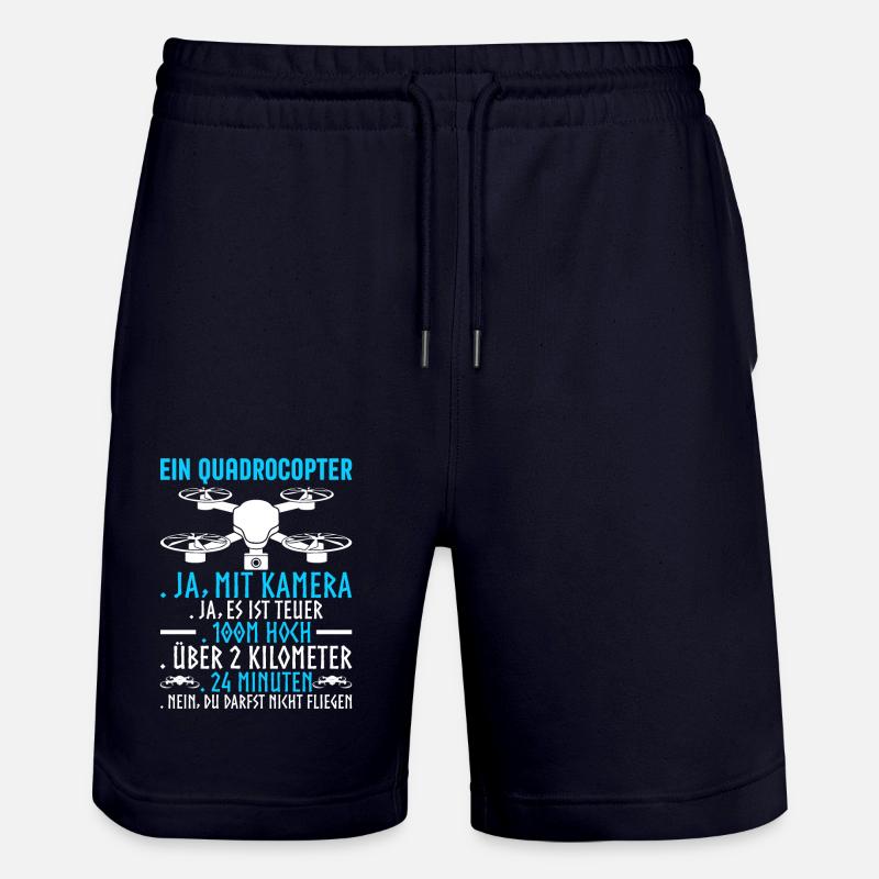 Drone Pilot UAV FPV Quadcopter - Stanley/Stella Trainer Unisex Organic Jogging Shorts - dark navy