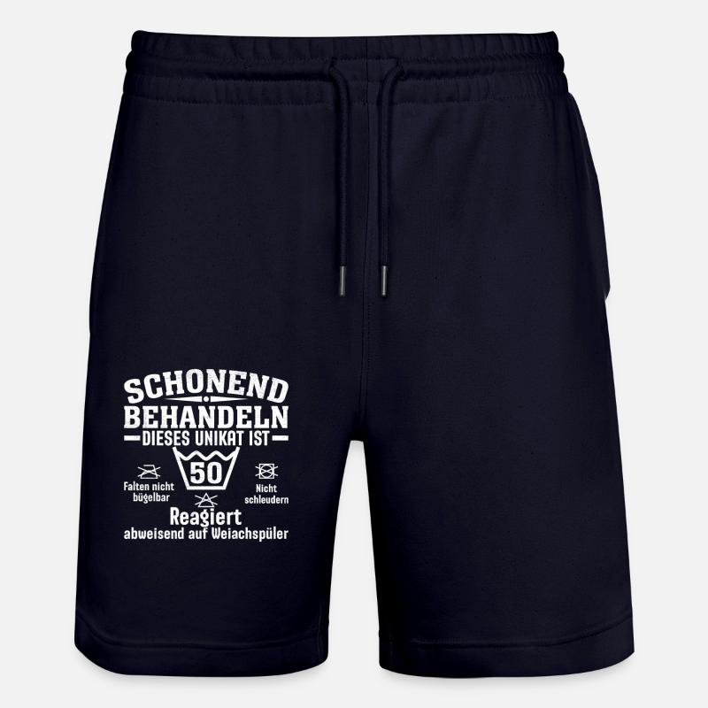 Traitement doux 50 ans - Short de jogging bio TRAINER Stanley/Stella unisexe - marine foncé