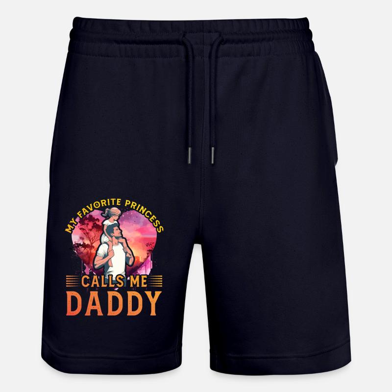 Ma princesse préférée m’appelle papa - Short de jogging bio TRAINER Stanley/Stella unisexe - marine foncé