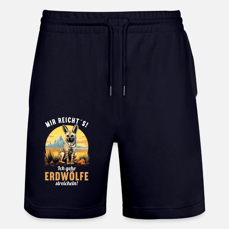 Aardwolves Aardwolf - Stanley/Stella Trainer Unisex Organic Jogging Shorts - dark navy