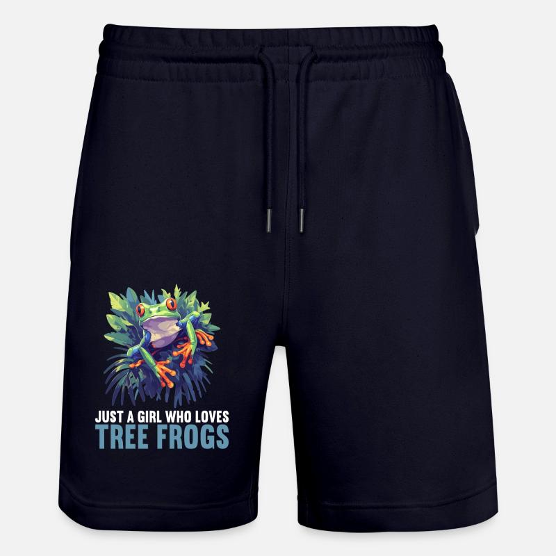 Tree Frog Baumfrösche Baumfrosch - Stanley/Stella Unisex Bio Joggingshorts Trainer - Dark navy